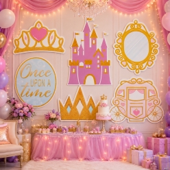 Princess Giant Sparkling Wall Decor - 6 PK